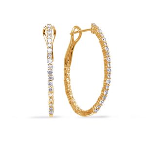 Yellow Gold Diamond Earring