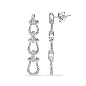 White Gold Diamond Earring