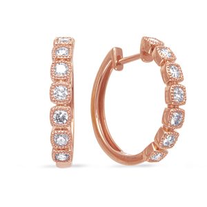 Rose Gold Diamond Earring