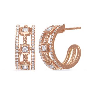 Rose Gold Diamond Earring