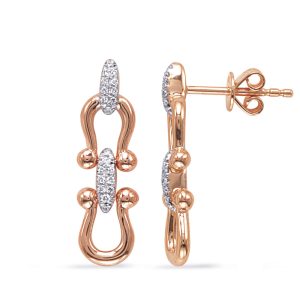 Rose Gold Diamond Earring