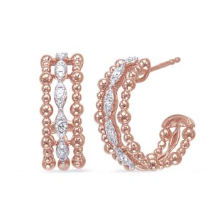 Rose Gold Diamond Earring