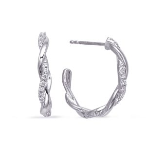 White Gold Diamond Earring