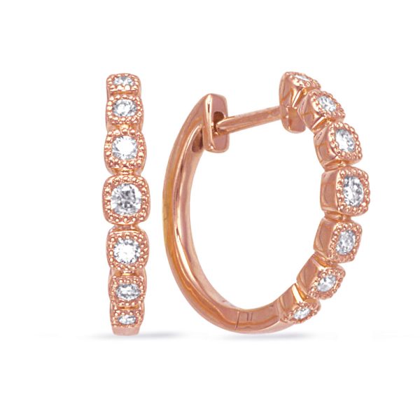 Rose Gold Diamond Earring