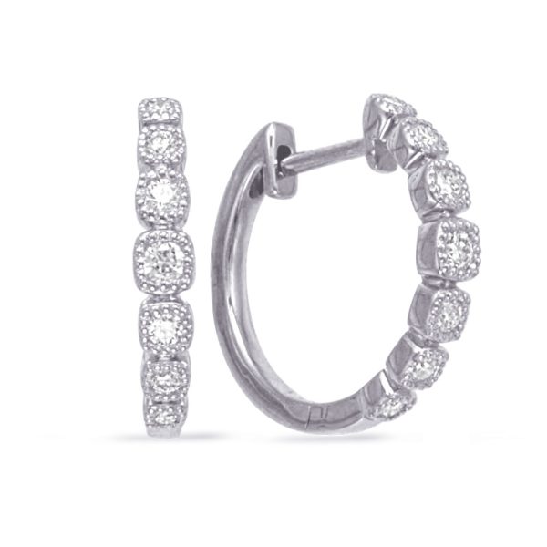 White  Gold Diamond Earring