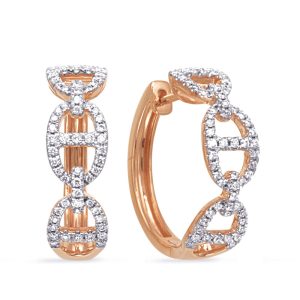 Rose  Gold Diamond Earring