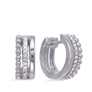 White  Gold Diamond Earring