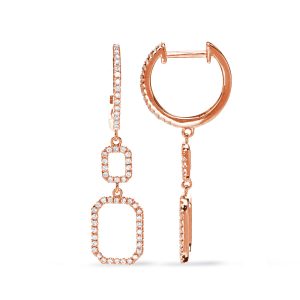 Rose Gold Diamond Earring