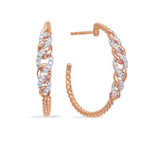 Rose  Gold Diamond Earring