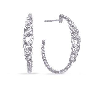 White  Gold Diamond Earring