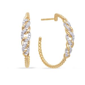 Yellow Gold Diamond Earring