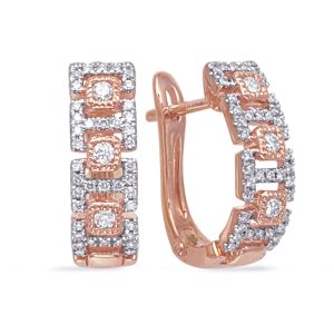 Rose Gold Diamond Earring