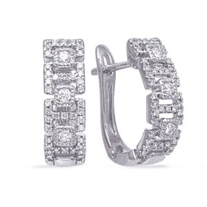 White Gold Diamond Earring