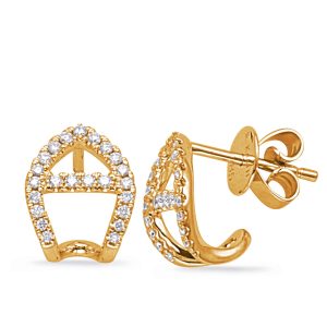 Yellow Gold Diamond Earring