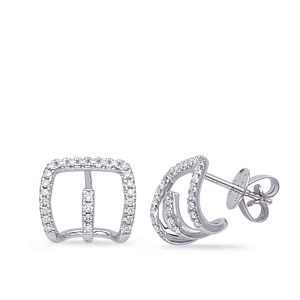 White Gold Diamond Earring