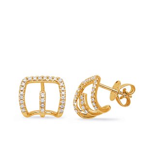 Yellow Gold Diamond Earring