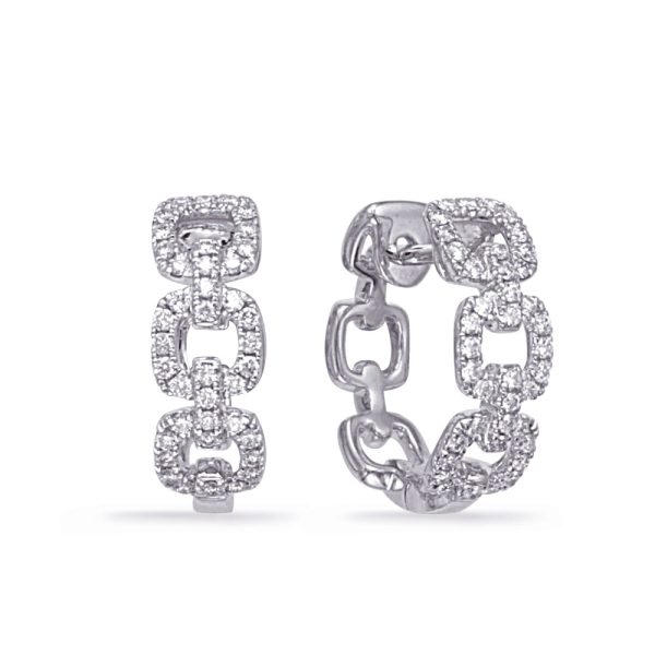 White Gold Diamond Earring