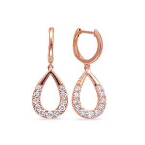 Rose Gold Diamond Earring