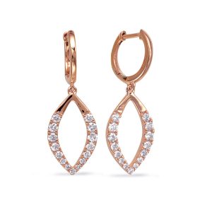 Rose  Gold Diamond Earring