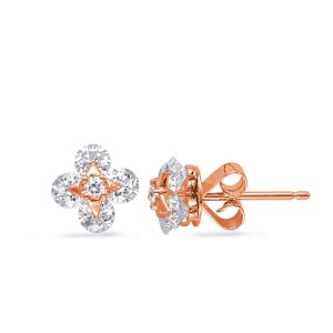 Rose Gold Diamond Earring