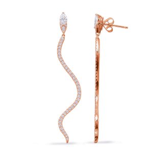 Rose Gold Diamond Earring