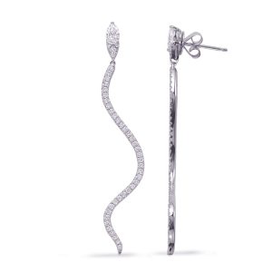 White Gold Diamond Earring