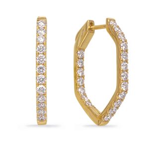 Yellow Gold & Diamond Hoop Earring