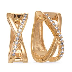 Yellow Gold Diamond Earring