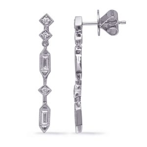 White Gold Diamond Earring