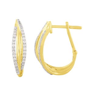 Yellow Gold Diamond Earring