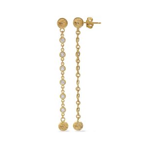 Yellow Gold Diamond Earring