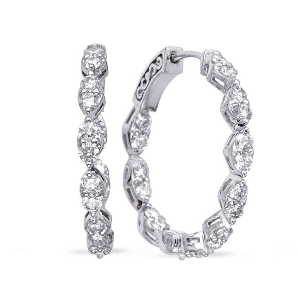 White Gold Diamond Earring