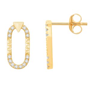 Yellow Gold Diamond Earring