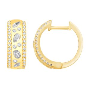 Yellow Gold Diamond Earring