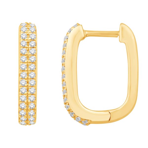 Yellow Gold Diamond Earring