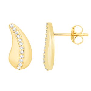 Yellow Gold Diamond Earring