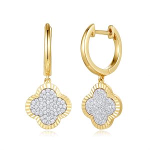 Yellow Gold Diamond Earring