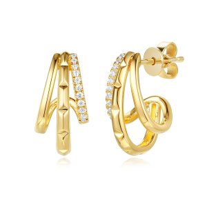 Yellow Gold  Diamond Earring