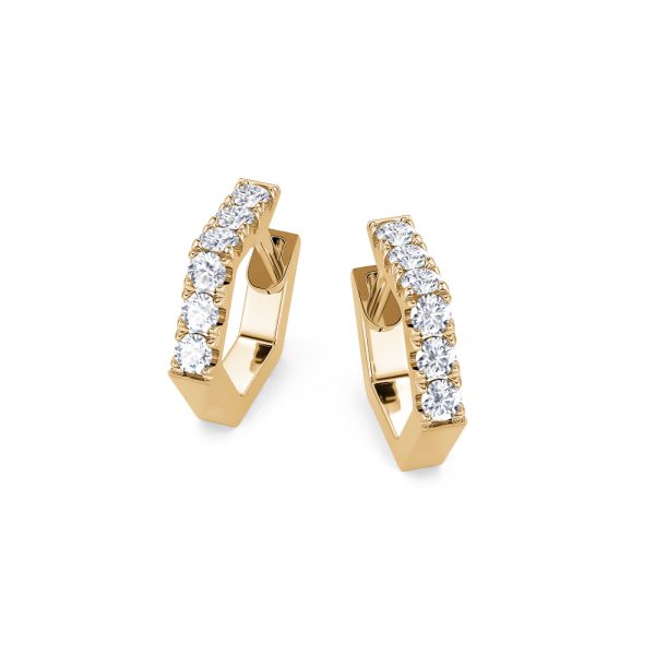 Yellow Gold Diamond Earring