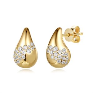 Yellow Gold Diamond Earring