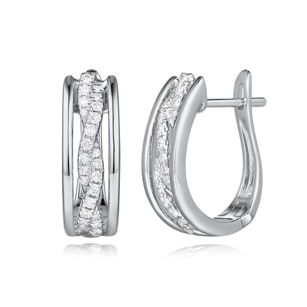 White Gold Diamond Earring