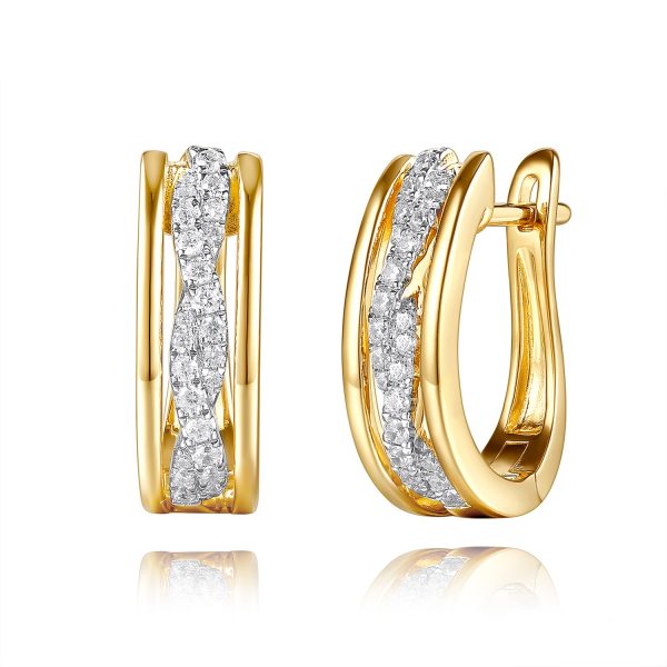 Yellow & White Gold Diamond Earring