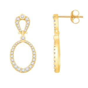 Yellow Gold Diamond Earring