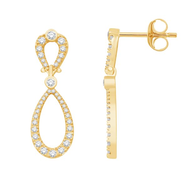 Yellow Gold Diamond Earring