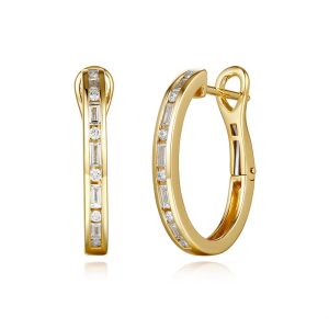 Yellow Gold Diamond Earring