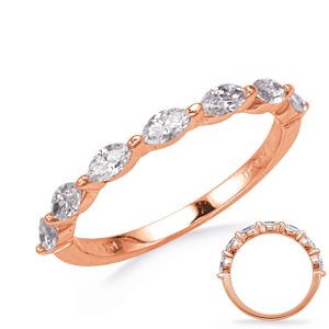 Rose Gold Diamond Marquise Band