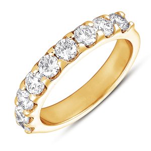 Yellow Gold Prong Set Band