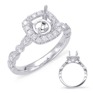 Platinum Halo Engagement Ring