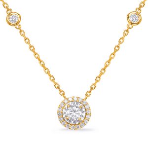 Yellow Gold Halo Diamond By The Yard