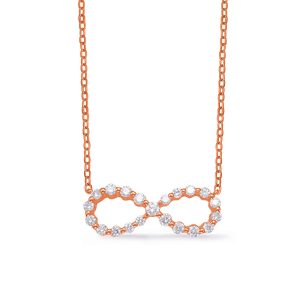 Rose Gold Diamond Infinity Necklace